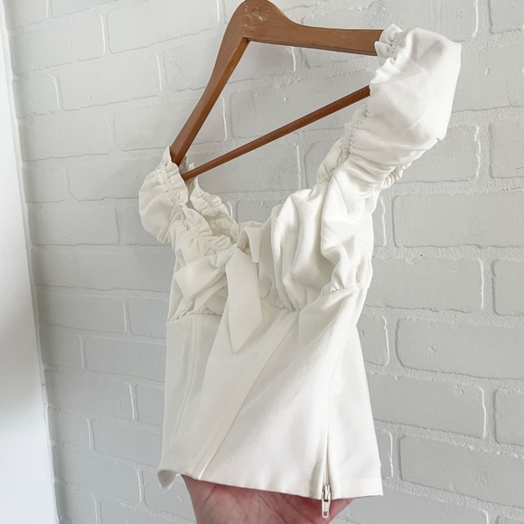 Anthropologie x Revolve x I.AM.GIA Naomi Ruffle Bustier Off-white Coquette S - Picture 12 of 14
